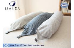 China U Shape Memory Foam Pillows / Travel Microbead Neck Pillow With Lycra Cover supplier