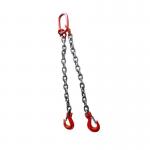 China 8mm Black Finish G80 Alloy Steel Chain Sling with Two Legs for Lifting EN818-2 Durable for sale