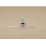 18 / 410 Large Glass Dropper Transparent Pipette Silver Collar For Fluid Delivery