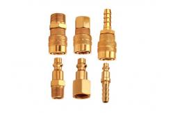 China LAM Pneumatic Brass Quick Coupling High Flow Single Shut Off supplier