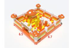 China Orange Mushroom Style Inflatable Castle Inflatable Jumping Castle supplier