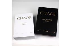 China Empty Fragrance Subscription Box Black And White With Foil Stamping Logo supplier