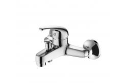 China Chrome Plated Single Lever Mixer Tap For Wall Mounting Brass Body supplier
