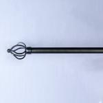 Customized Lengths Black Curtain Rods For Warm Home Window Decoration for sale