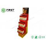 Recyclable Retail POP Floor Display Custom Logo Printed Cardboard Display Stand for sale
