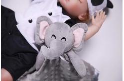 China Soft Lovey Elephant Security Blanket Lightweight For Unisex Baby Gifts supplier