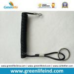 Elastic Spiral Construction Field Stopdrop Tooling Coil Lanyard Cable w/ Press-in Hook