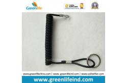 China Elastic Spiral Construction Field Stopdrop Tooling Coil Lanyard Cable w/ Press-in Hook supplier