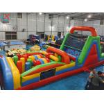 Customized Long Size Inflatable Obstacle Course Inflatable Interactive Funny Game for sale