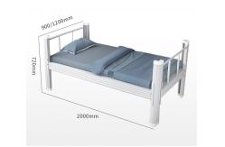 China Customized Home Furniture H720mm Metal Single Bed Heavy Duty Single Steel Bed supplier