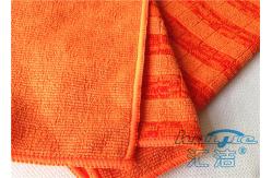 China Orange Microfiber Cleaning Cloths 80% Polyester Lint Free , Anti Static Cleaning Cloth supplier