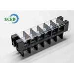 China 101A 21.0mm PBT Perforation 600V Feed Through Terminal Block With Plastic Cover for sale
