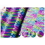 Azo Free Colorful Sequin Lace Fabric With Soft Handfeel 125CM Width for sale