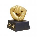 Boxing Match Award Golden Fist 9cm Resin Trophy Cup office decoration for sale