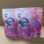 Waterproof Laundry Detergent Pods In Resealable Zipper Bag Durable Laminate Material Prevent Leakage And Moisture Customiazble for sale