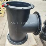 ISO2531 Ductile Iron Flanged Equal Tee With Epoxy Coating For Potable Water Systems for sale