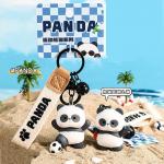 Tastless Design Panda Soft Silicone Cartoon Keychain Charms for Easy and Personalized Gifts for sale