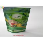 Matcha Tea Stand Up Zipper Pouch Laminated Material Aluminum Foil Recycle Kraft Paper for sale