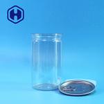 Round 16.9oz Easy Open Plastic PET Can 500ml For Snacks Dry Berries Peanuts for sale