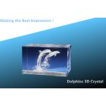 Dolphins 3D Crystal/3D LASER DOLPHIN CRYSTALCUBE/3D LASER CRYSTAL CUT CORNER CUBE/AWARD for sale