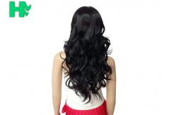 China High Temperature Fiber Long Synthetic Wigs Side Fringe Light Brown supplier