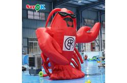 China Giant Inflatable Cartoon Characters Lobster Model 4mH Red Colour supplier