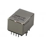 Single Port Gigabit Ethernet 10 Pins PCB RJ45 Modular Jack, G/Y Led for sale