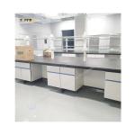 Customizable Lab Bench / Laboratory Island Bench With White Finish And Load Capacity for sale