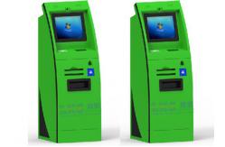 China Slim Curve A4 Laser Printer Self Service Kiosk With Passport Scanner / Webcamera supplier