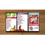 43 Inch Commercial Automotive Digital Menu Board Cafe Narrow Bezel Display for sale