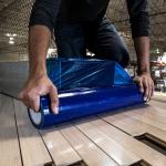 HNHN Blue Duct Self Adhering 60'' 200' Multi Surface Protection Film For HVAC for sale