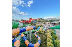 China Outside Fiberglass Water Park Equipment Water Pool Slides Entertainment supplier