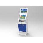 RFID Card Free Standing Kiosk , Auto Scanner A4 Laser Printer for sale