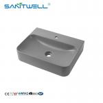 2022 New Design AB8522 Ceramic Wash Hand Basins Matt Grey Rectangle Shape Above Counter Sinks for sale