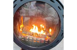 China Diameter 600mm 800mm Wood Burning Fire Pits Sphere Oval Hanging Fireplace rustproof supplier
