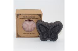 China Custom Soft Butterfly Shape Face Konjac Sponge For Makeup Remover supplier