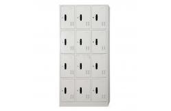 China KD Structure Metal Gym Lockers 12 Door Steel Locker With Handle Lock supplier