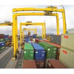 Double Girder Rubber Tired Gantry Crane 20t~50t  Span 5~10m Container Lifting Crane for sale