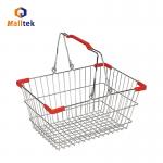 Rectangle Metal Wire Mesh Shopping Basket For Customized Retail And Supermarket Needs for sale