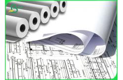 China 80GSM Smooth 36 / 48 Inch Engineering CAD Paper Roll 50M / 150M supplier