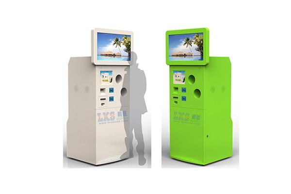 Self Bottle Recycling Machine Totem Touch Kiosk With Touch Screen Standing