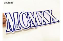 China Chain Outline Chenille Letterman Letter Patches Felt Background 6 Tall supplier