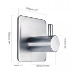 Durable and Waterproof Stainless Steel Adhesive Hooks for Bathroom and Kitchen