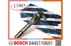 China 0445110691 Engine Parts Diesel Fuel Injector For FOTON Bosch 4JB1 supplier