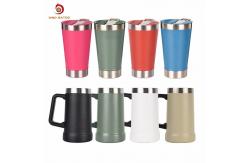 China Vucuum Insulated 24oz Stainless Steel Beer Tumbler With Handle Pint supplier