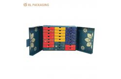 China Custom Empty Christmas Advent Calendar Packaging Box Makeup Jewelry Box For Chocolate supplier