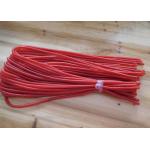 Plastic Safety Red Spiral Lanyard Ropes Red PU Covered Stainless Steel Wire Inside for sale