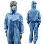 Washable Reusable 5mm Stripe ESD Clothes For Cleanroom for sale