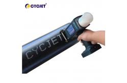 China Large Character Date Handheld Inkjet Printer White Ink 62mm Dot Matrix Fonts supplier