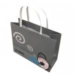 Custom Personalized Printed White Kraft Paper Carrier Bags With Flat Handles